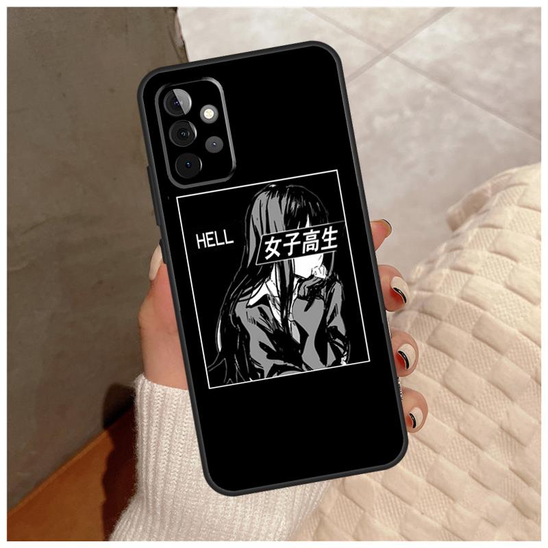 Sad Japanese Anime Aesthetic For Samsung Galaxy A14 A34 A54 A06 A16 A26 A36 A56 A12 A32 A52 A13 A33 A53 A15 A35 A55 Case