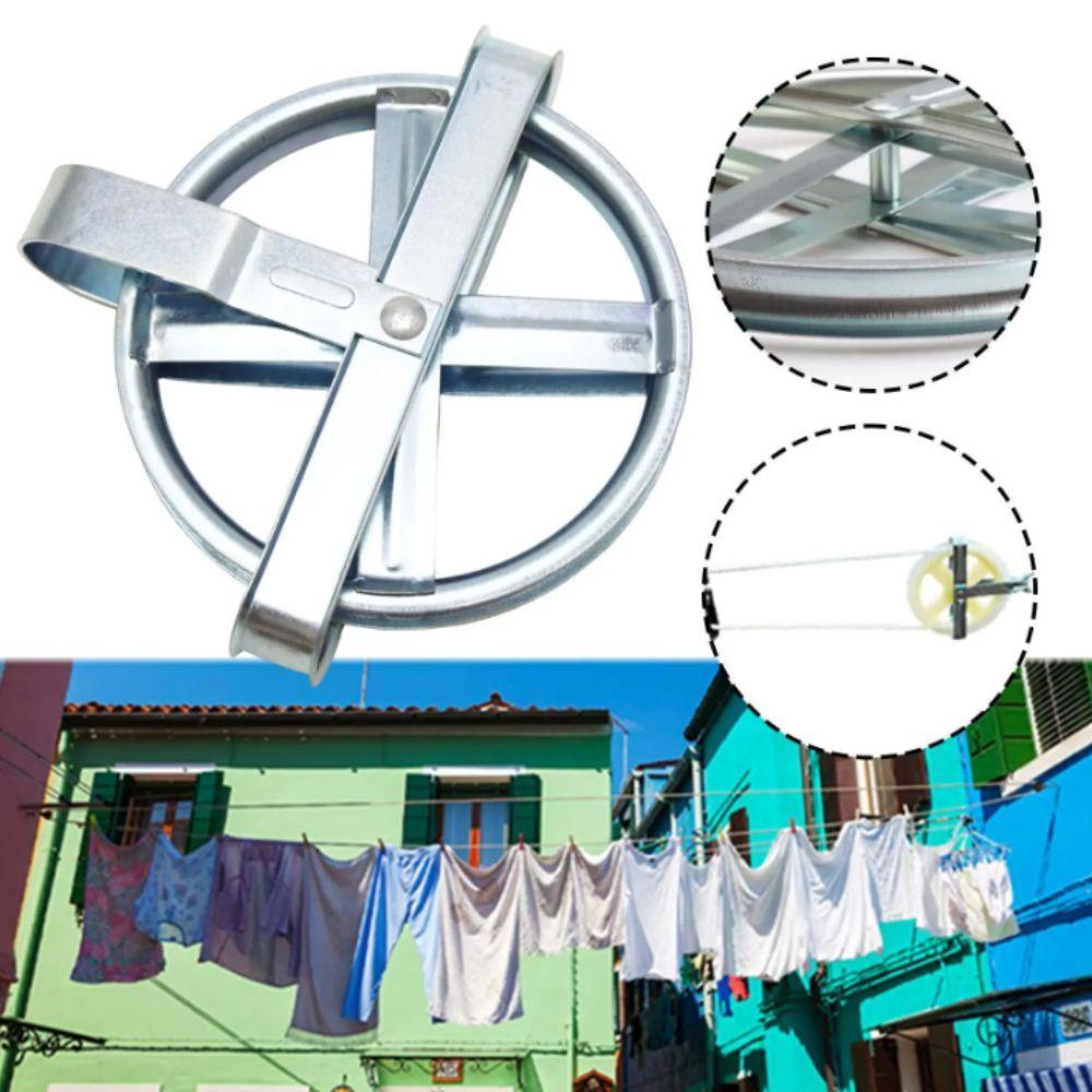Heavy Duty Deep Groove Pulley Weatherproof Metal Clothes Drying Lines Outdoor Laundry Line