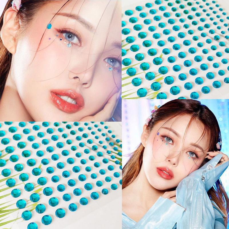 Diamond Crystal Tattoo Sticker Třpytivé oční linky na obočí Make up Face Eyes Diamond Tattoos Rock Drahokamy 3D samolepky na oči