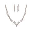 European & American Bride Necklace with Full Diamond Claw Chain - Wedding Dress Accessory Set