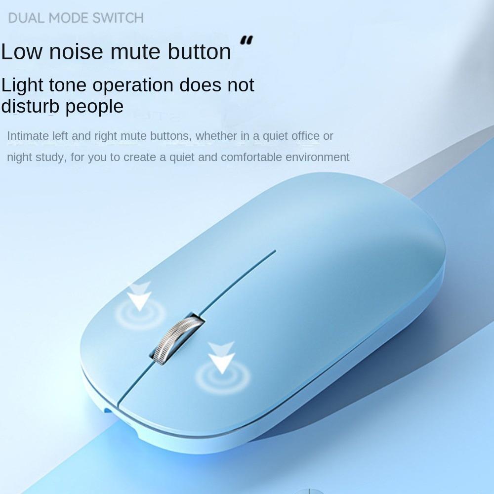 Dual-mode Computer Silent Mouse 2.4Ghz+BT Bluetooth Gaming Mouse Wireless Mouse PC/Laptop