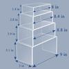 3pcs Clear Acrylic Display Risers Rack Stackable Cupcake Stand Showcase For Dessert Cosmetics