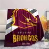 Brisbane Broncos Flanelldecke mit Aufdruck, Hohe Qualität, Bequem für alle Jahreszeiten, Heimdekoration, Wärme und Komfort