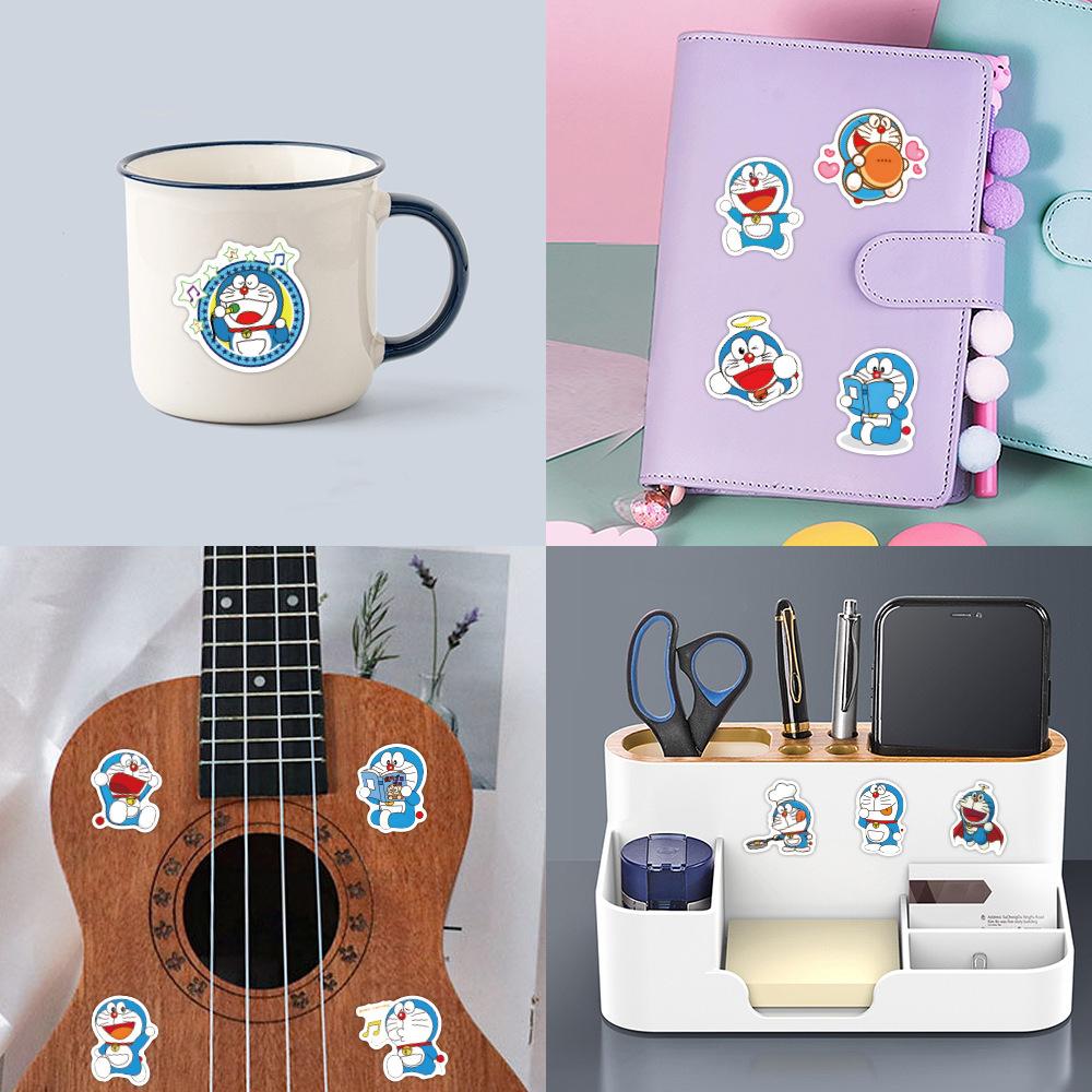 60 Doraemon Cartoon Stickers Children's Stickers Guitar Trolley Case Stickers Luggage Stickers