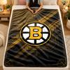 Flanelová dekaBoston Bruins Teplá měkká přehozová deka pro vnitřní použití na pohovku postel obývací pokoj