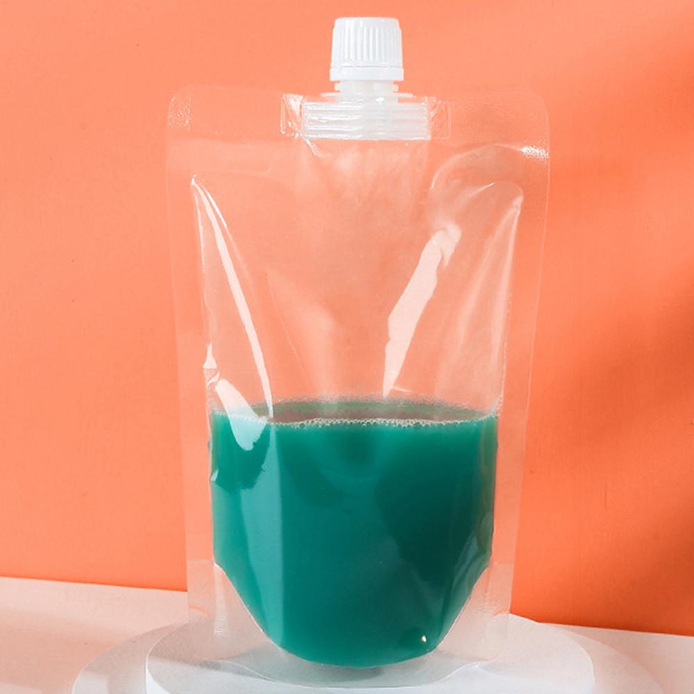 

10 шт. большой апертурный аспирационный пакет прозрачный соковый напиток самоподдерживающийся аспирационный пакет молочный чайный пакет 401-500ml