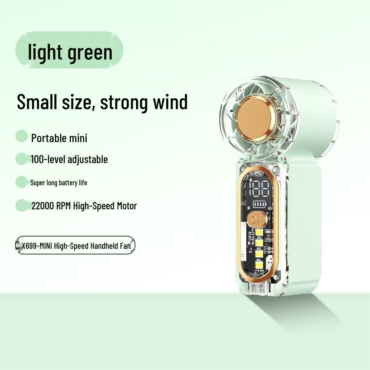 X6 Rechargeable Pocket Fan: USB Charging, Strong Wind, High-Speed, Portable Mini Handheld. Powerful Fan