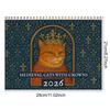 Yousheng 2026 Medieval Cat Calendar with Crowns Whimsical Art Monthly Wall Calendar Unique Gift for Cat Lovers