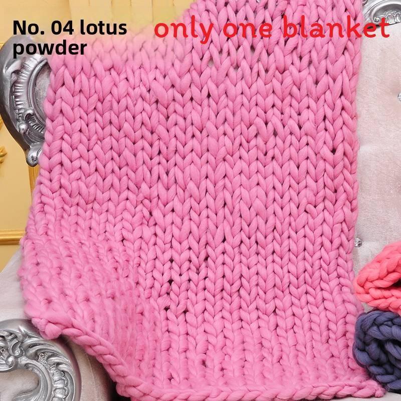 Bearaby Weaving Ultra Coarse Blanket With Solid Color Design For Household Daily