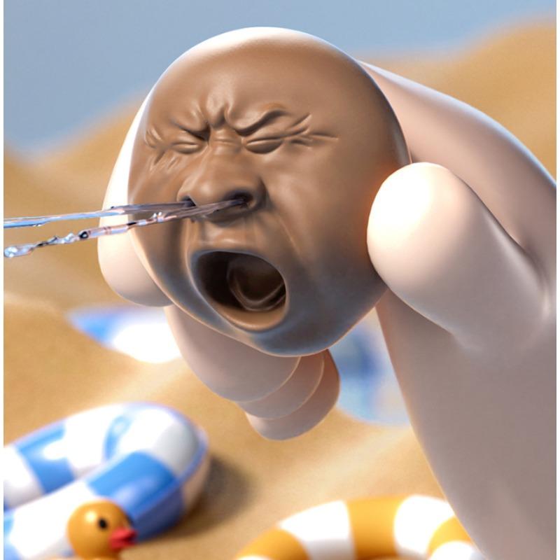 Dekoracja na Halloween Nowość 1 szt. Ziewająca Osoba Awatar Fioletowa Glina Herbata Pomysłowe produkty do Pielęgnacji Chłodne Wyrażenia Zestaw Ozdoba