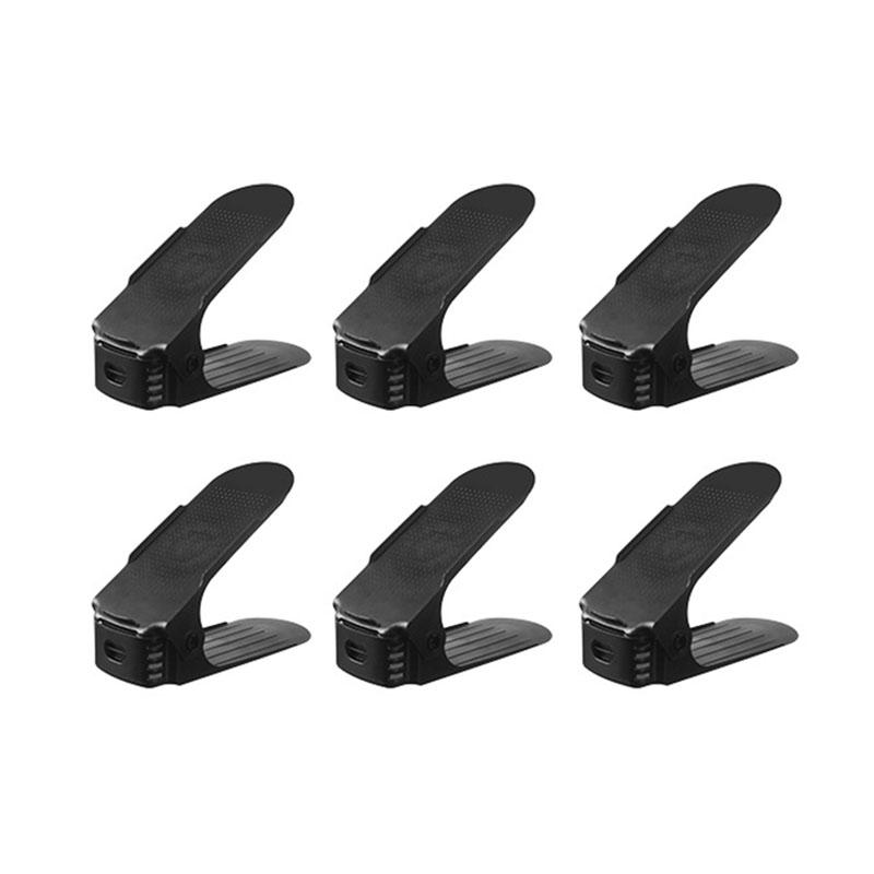 Adjustable Shoe Hanger with Double-Layer and Thickened Design for Space Saving and Storage Organization in Home or Dormitory