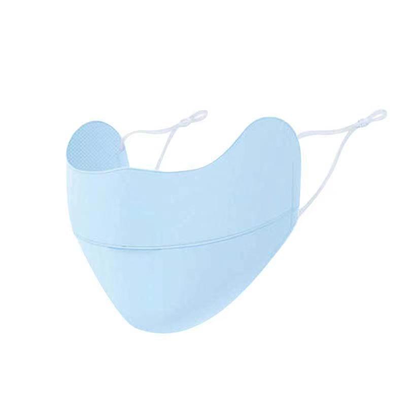 Máscara de Chiffon Respirável com Proteção UV Estilo Coreano - Lavável e Ajustável