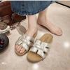 Slippers women's outer wear summer new models with skirts flat-bottomed sandals beach slips