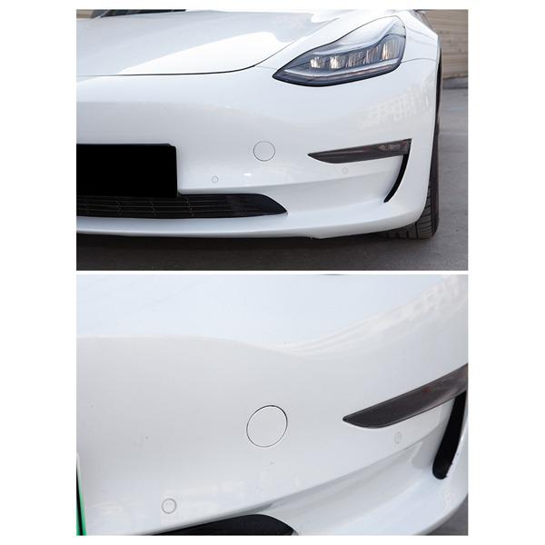 Bílá ABS krytka tažného háku předního nárazníku pro Tesla Model 3 - Modifikovaný doplněk