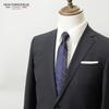 [New Yorker Blue] New Yorker Blue Windowpane Check Pattern Tie NB921084 Brown Free Size Business Suit Style Gift