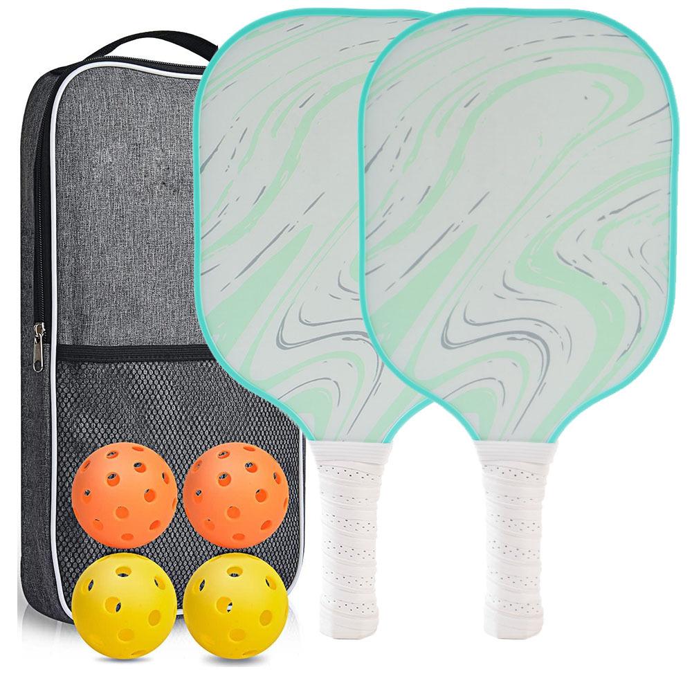 Pickleball Paddles Godkjent sett racketer Honeycomb Core 4 baller Bærbart racketdeksel Bæreveske Gavesett Innendørs Utendørs