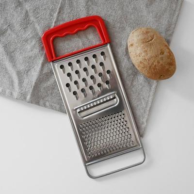 Stainless Steel Red Handle Cheese Grater Vegetable Grater