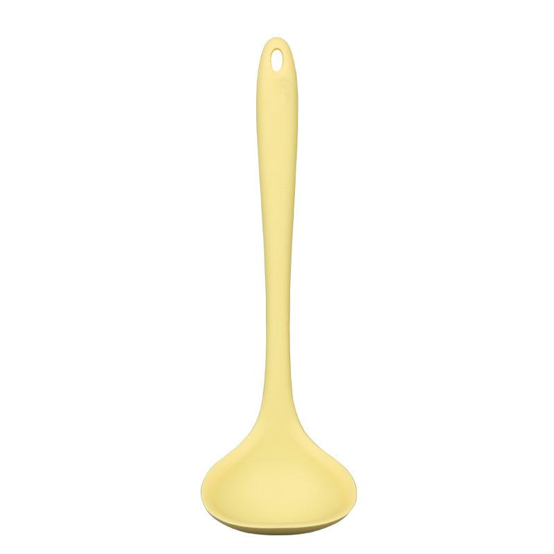 1pc Long Handle Silicone Soup Spoon Ramen Noodles Tablespoons Hot Pot Porridge Ladle Kawaii Japanese Kitchen Utensils