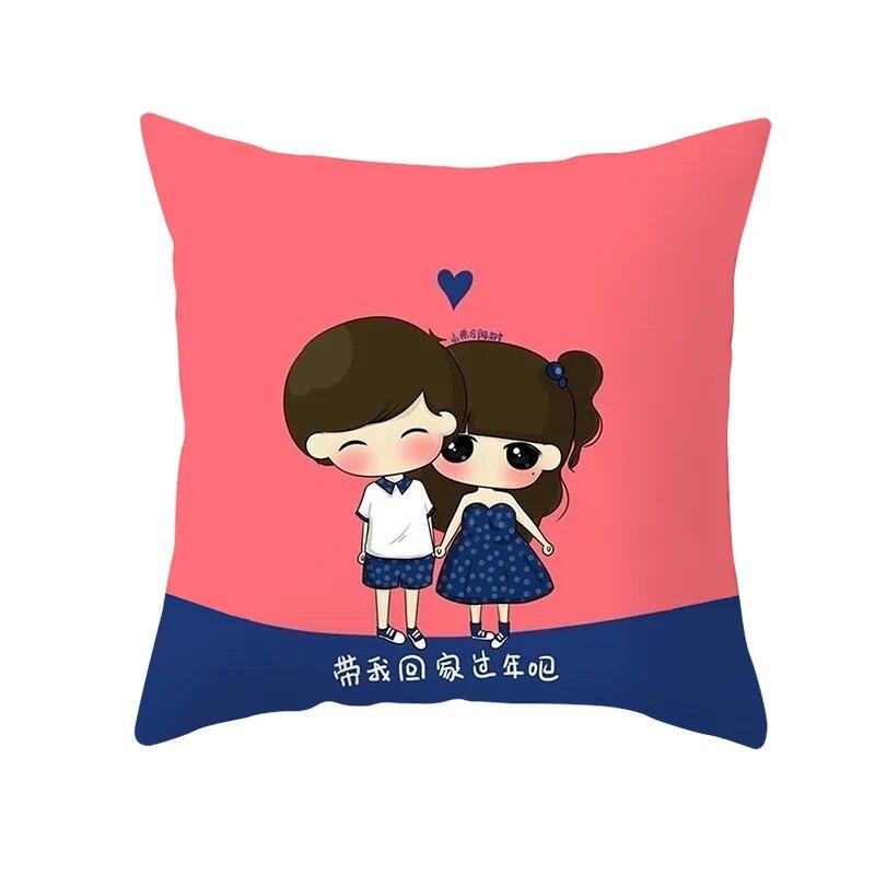 Happy Valentines Day LOVE Heart Față de pernă pentru cuplu Husă de pernă pentru canapea Husă de pernă pentru pat Husă de pernă Decor acasă Husă de pernă pentru mașină