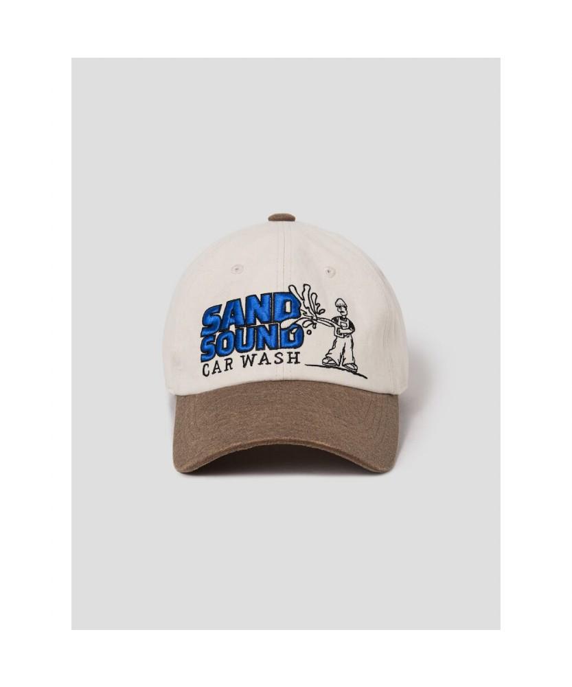 Saendeusaundeu (Unisex) Carwash Embroidery Ballcap Beige