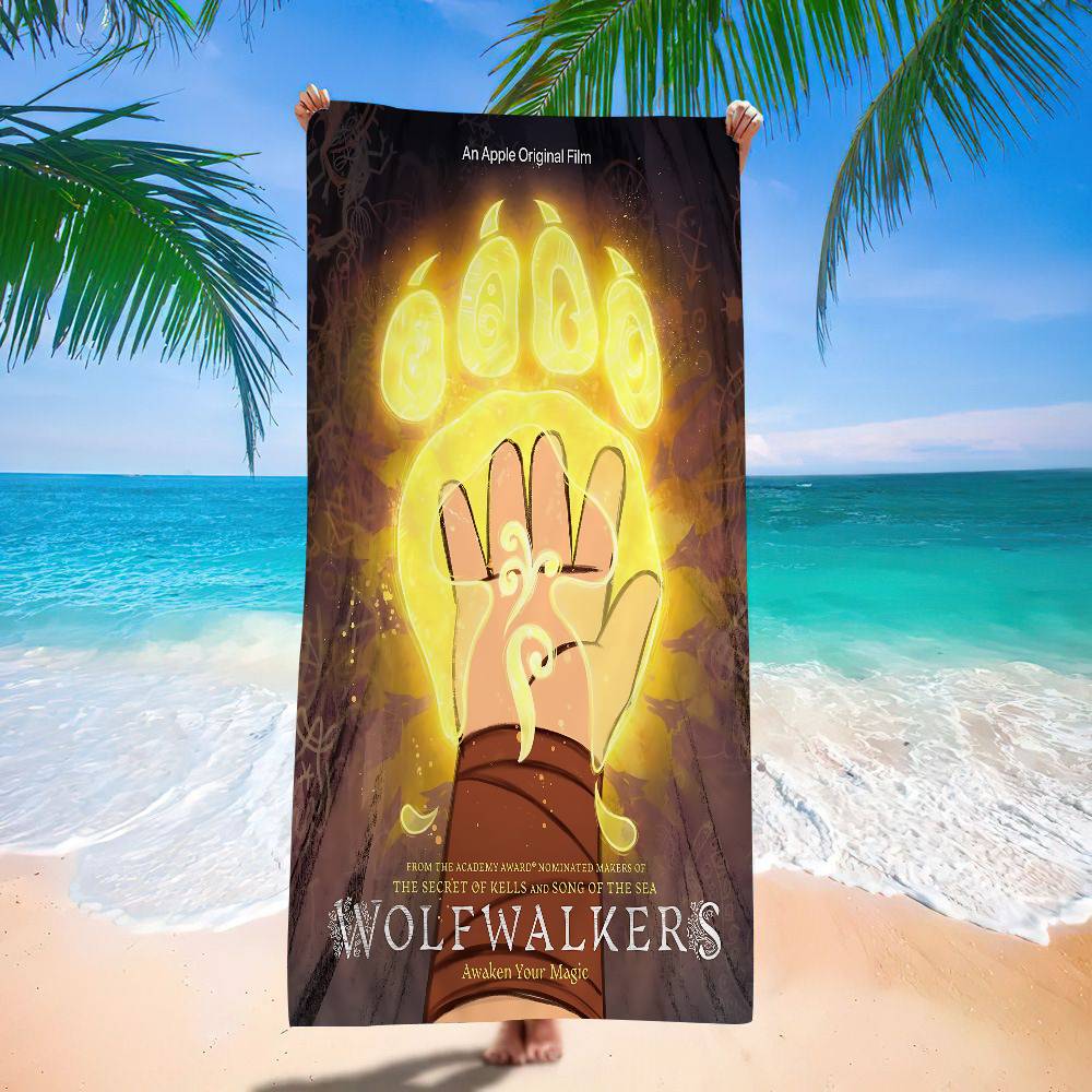 Lreland W-Wolfwalkers Big Microfiber Beach Towels Quick Dry Towel Sand Beach Towels Pool Towel For Travel Swim Pool Yoga