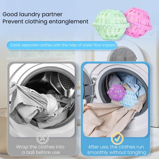 Laundry Ball Pet Hair Remover Debris Remover Clothes Crease Reduction Tool with Textured Surfaces Pet Hair Filter Sponge