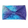 Colorful Tie Dye Headwrap Elastic Wide Headband Bowknot Turbans Cross Headband  Girls Ladies