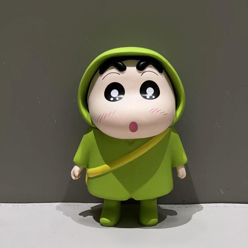 Shinchan Crayon Colorful Raincoat Standing Figure Desktop Decoration Cartoon