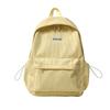 Cute Girl Backpack Nylon School Bag With Solid Color And Letter Embroidery Design For Daily Use