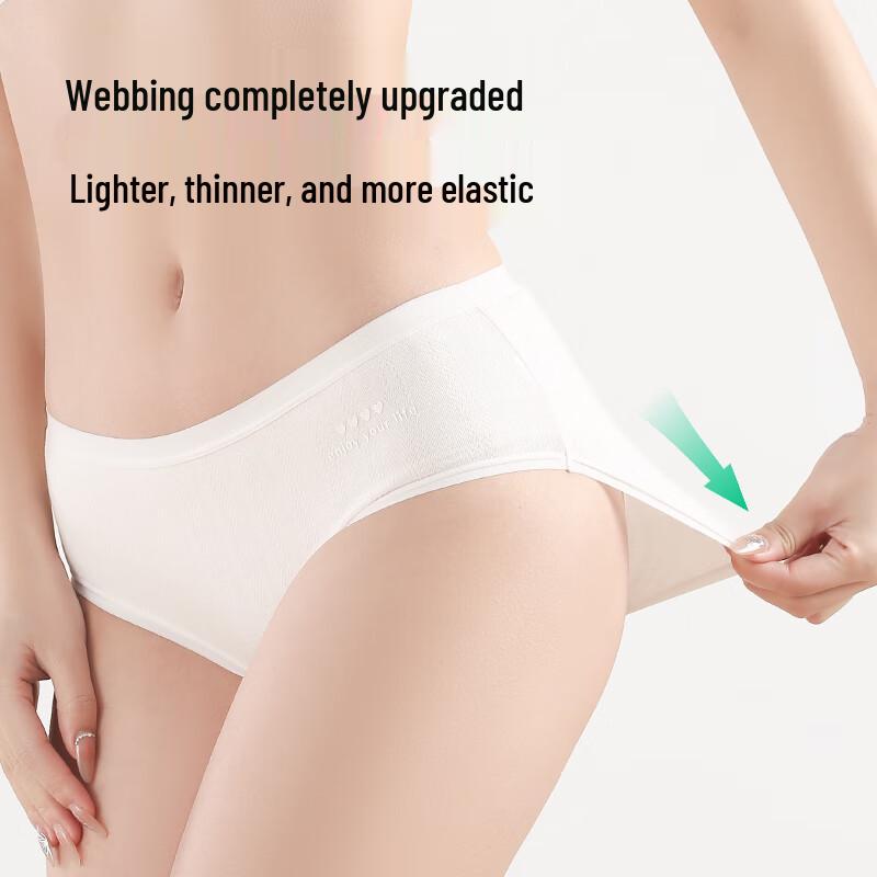 Sanduomian Women's 60-Count Long-Staple Cotton Antibacterial Briefs (4-Pack)