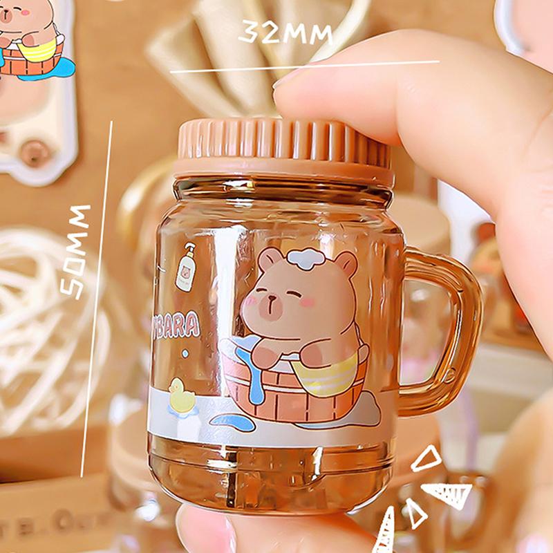 2Pcs Kawaii Portable Capybara Pencil Sharpener Creative Cartoon Pencil Sharpener Office School Supplies Student Stationery Gifts