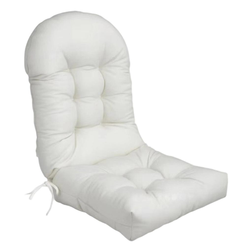 Soft Brushed Fabric Lounge Chair Cushion 110x50cm Thick Padded Seat and Backrest Cushion with Ties for Outdoor and Indoor Use