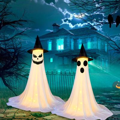 2er-Pack Halloween-Außendekoration, Halloween-Partydekoration Mit Fernbedienung, LED-Lichterkette Für Innen- Und Außenbereich, Veranda, Terrasse, Garten
