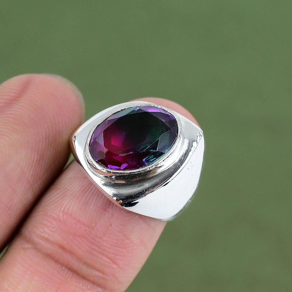 Faceted Multi Tourmaline Ring 925 Sterling Silver Ring Boho Style Ring Decent Gemstone Jewelry Handmade Ring For Gift Available In Ring Size