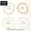 4Pcs/Set Heart White Color Pearl Bracelets Set For Women New Trendy Elastic Beaded Bracelet Elegant Wedding Party Jewelry Gift
