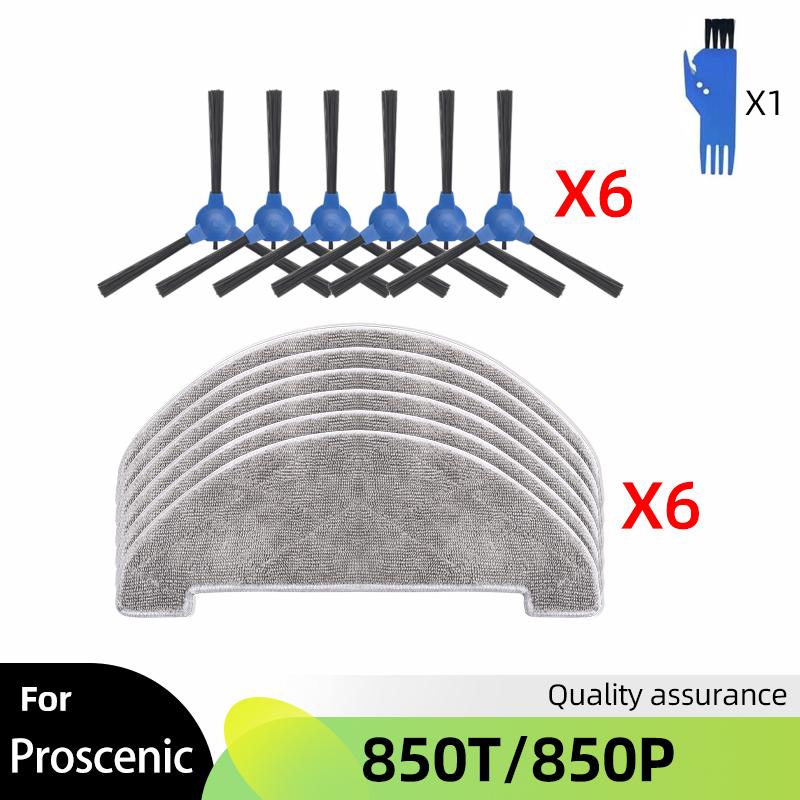For Proscenic 850T/ 850P Robot Vacuum Spare Part Main Roller Side Brush Hepa Filter Mop Cloth Rag Replacement Accessories