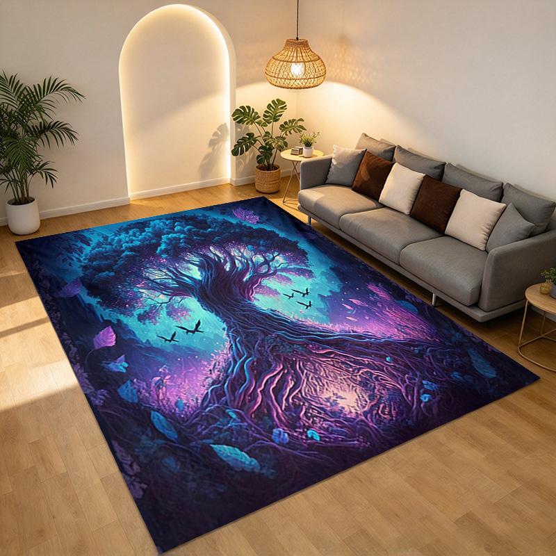 Forest Living Room Nonslip Area Rug Soft Carpet For Bedroom Game Playroom Sofa Office Home Decor Doormat Christmas Gift C9301310