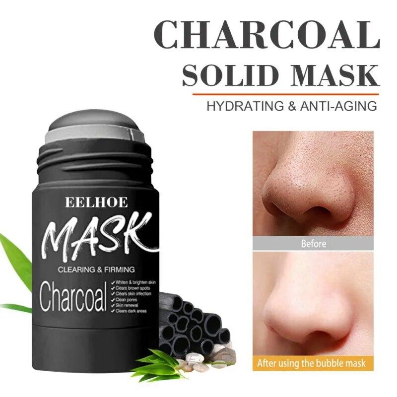 VC/Bamboo Charcoal Purifying Clay Stick Mask Solid Cleaning Mask Deep Clean Pore Blackhead Oil Control
