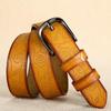 Women's Genuine Leather Hollow Pin Buckle Belt - Fashionable, Versatile, Retro Casual Waist Belt for Jeans