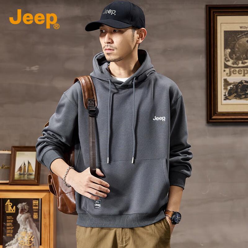 Jeep Men's Premium Embroidered Hooded Sweatshirt