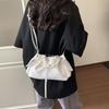 Yogodlns Lace Polka Dot Shoulder Bag Cute Drawstring Flap Crossbody Handbag Sweet Vintage Messenger Purse Daily Casual