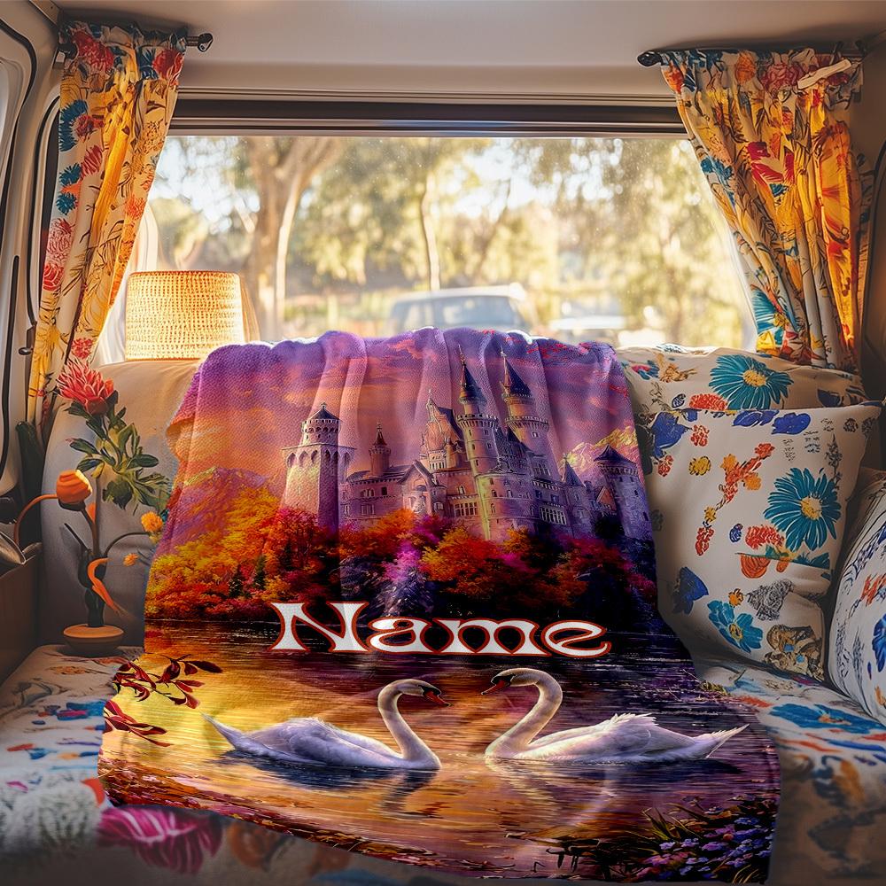 Fantasy Castle Rv Blanket Comfortable Soft Lightweight Allseason Multipurpose Blanket For Travel Camping Picnics Sofas Rvs Beds Living Rooms And