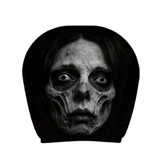 Ghost Face Car Headrest Face Seat Protector Universal Headrest Covers Scary Stretchy Car 1pc