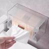 Wall Mounted Tissue Box Holder Large Capacity Transparent Design Simple