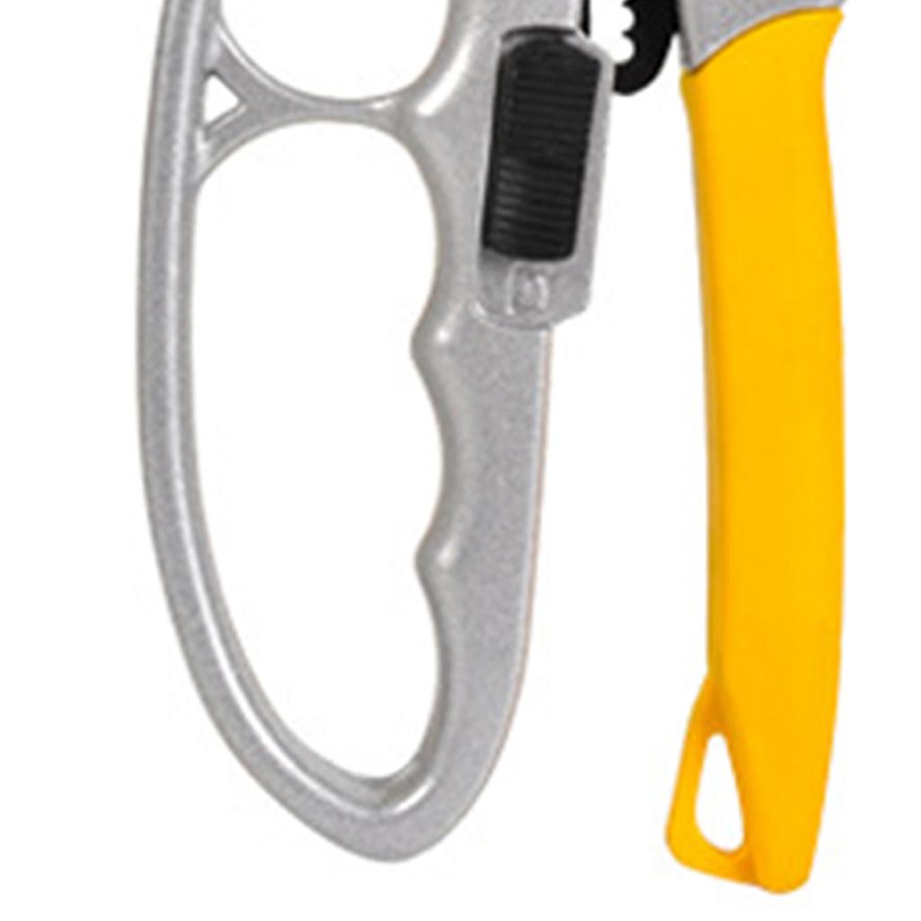 Tesoura de Poda Ergonômica Cabo Reto Segmentada Podador de Jardim Liga de Alumínio Cortador de Galhos de Árvores Frutíferas Amarelo