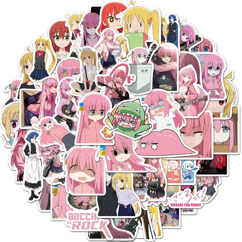 10/30/50pcs Anime BOCCHI THE ROCK! Stickers Kawaii Gotoh Hitori Decals DIY Stationery Laptop Phone Cases Cute Cartoon Sticker