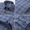 New Plaid Flannel Shirts For Men Long Sleeve 100%Cotton Fashion Casual Soft Standard-Fit Man Blouse Clothes Men's Clothing M-5XL