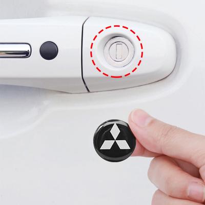 4Pcs 14mm Car Remote Key Emblem Logo Sticker Auto Badge Decal Accessories For Lancer Asx Outlander Pajero L200 Galant