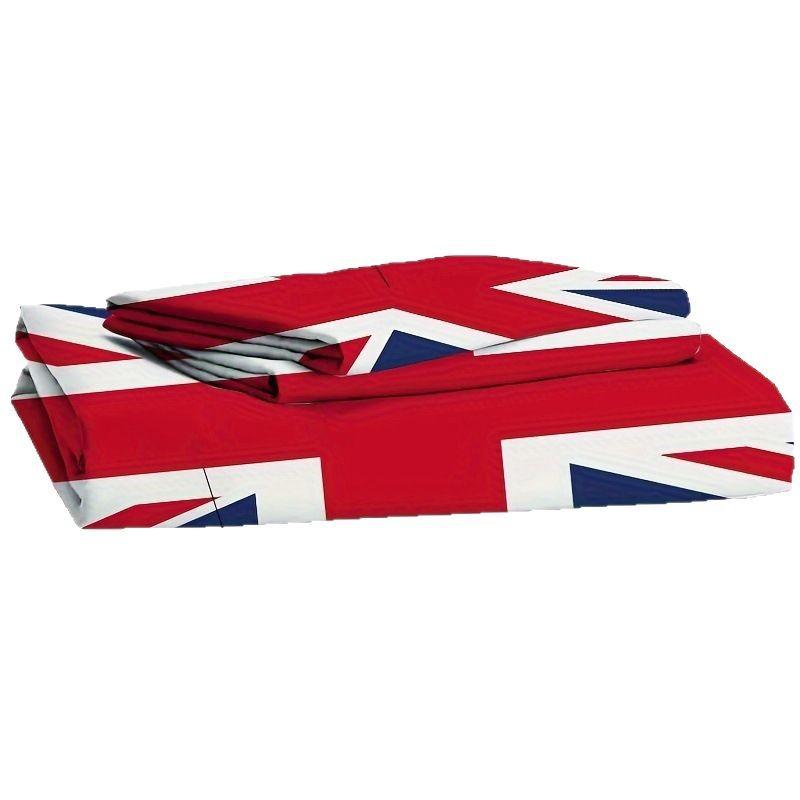Simple British British Expired Three-Piece Digital Printing Quilt Cover Bedding Home Textiles