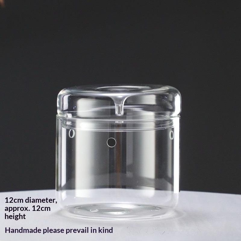 Micro Landscape Glass Bottles with Cover Fresh Green Succulent Moss Bottle Glass Vase Glass Terrarium Bonsai Home Desktop Decor